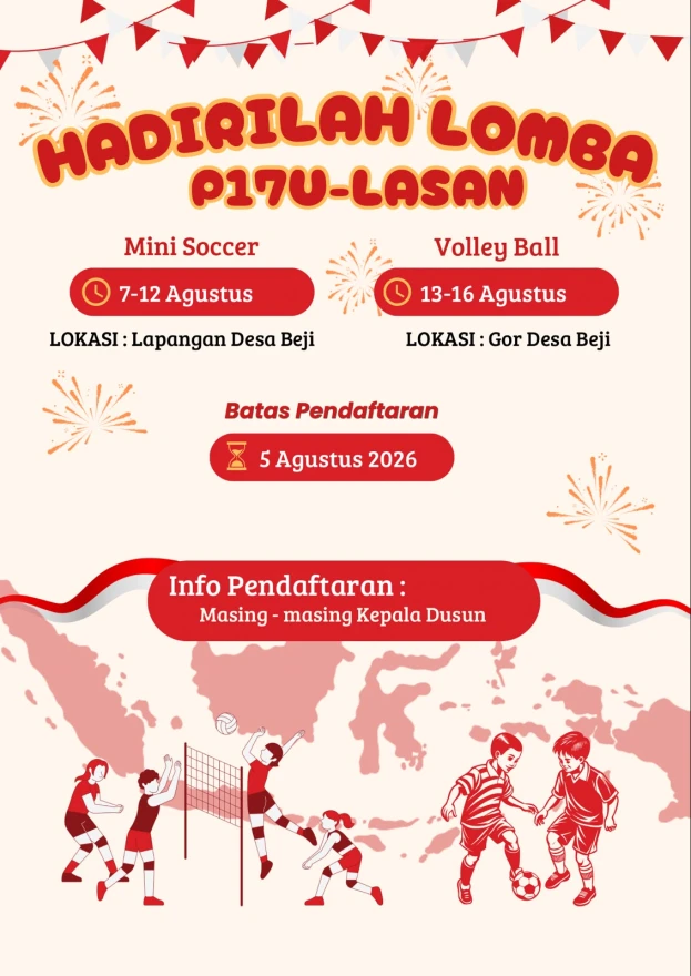 Semangat Meramaikan HUT RI KE 81 Desa Beji Tahun 2026