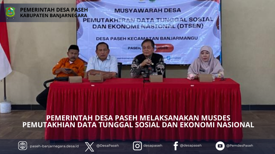 Pemdes Paseh Melaksanakan Musdes Pemutakhiran DTSEN
